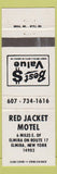 Matchbook Cover - Red Jacket Motel Elmira NY