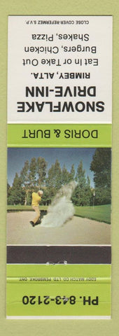 Matchbook Cover - Snowflake Drive Inn Rimbey AB Pizza