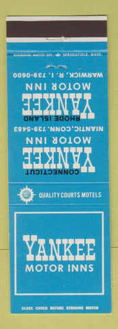 Matchbook Cover - Yankee Motor Inns Niantic CT Warwick RI