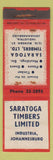 Matchbook Cover - Saratoga Timers Johannesburg South Africa WORN