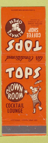 Matchbook Cover - Tops Coffee Shop Waikiki Hawaii