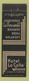 Matchbook Cover - Hotel La Salle Chicago IL