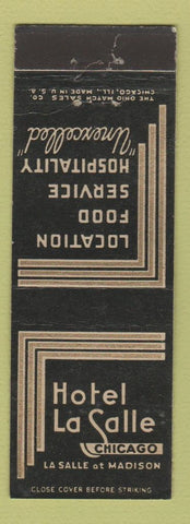 Matchbook Cover - Hotel La Salle Chicago IL