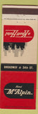 Matchbook Cover - Hotel McAlpin New York City