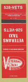 Matchbook Cover - Veterans Taxi Canada