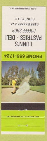 Matchbook Cover - Lunn's Pastries Deli Sidney BC