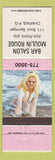 Matchbook Cover - Bar Salon Moulin Rouge Chapais QC pinup