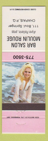 Matchbook Cover - Bar Salon Moulin Rouge Chapais QC pinup