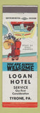 Matchbook Cover - Logan Hotel Tyrone PA