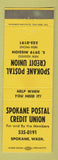 Matchbook Cover - Spokane Postal Credit Union Spokane WA yellow
