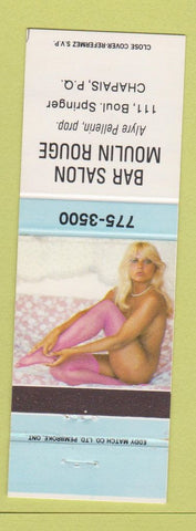 Matchbook Cover - Bar Salon Moulin Rouge Chapais QC pinup