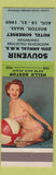 Matchbook Cover - RMS Hotel Somerset Boston MA 1960 pinup