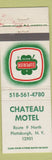 Matchbook Cover - Chateau Motel Plattsburg NY