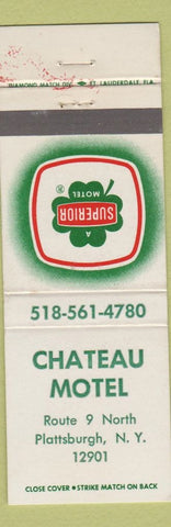 Matchbook Cover - Chateau Motel Plattsburg NY