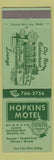 Matchbook Cover - Hopkins Motel Atlanta GA