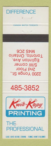 Matchbook Cover - Kwik Kopy Printing Toronto ON