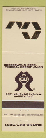 Matchbook Cover - Copperweld Steel Credit Union Warren OH