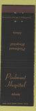 Matchbook Cover - Piedmont Hospital Atlanta GA
