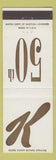 Matchbook Cover - Kellogg's? 50th Anniversary