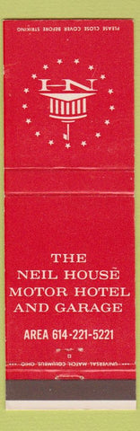 Matchbook Cover - Neil House Motor Hotel Garage Columbus OH