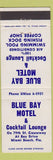 Matchbook Cover - Blue Bay Motel Miami Beach FL