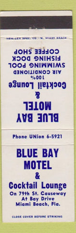 Matchbook Cover - Blue Bay Motel Miami Beach FL