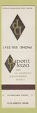 Matchbook Cover - Dupont Plaza Hotel Miami FL
