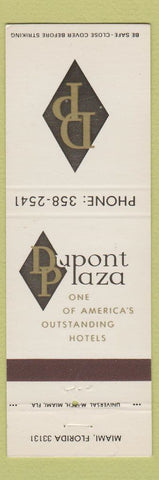 Matchbook Cover - Dupont Plaza Hotel Miami FL
