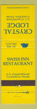 Matchbook Cover - Crystal Lodge Crystal River FL Swiss Inn Restaurant