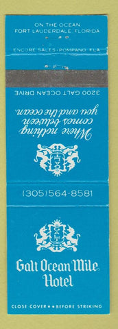 Matchbook Cover - Galt Ocean Mile Hotel Fort Lauderdale FL