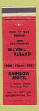 Matchbook Cover - Rainbow Motel Collingwood ON