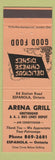 Matchbook Cover - Arena Grill Chinese Espanola ON