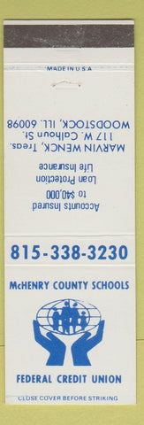 Matchbook Cover - McHEnry County Schools Credit Union Woodstock IL