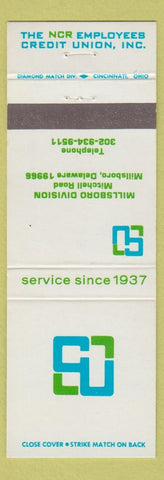 Matchbook Cover - NCR Millsboro Division Credit Union Millsboro DE
