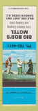 Matchbook Cover - Big Bob's Motel Dawson Creek BC
