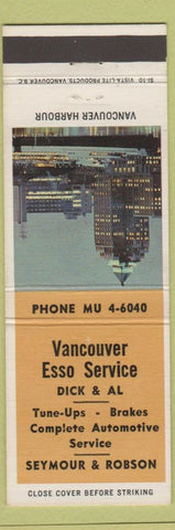 Matchbook Cover - Vancouver Esso oil gas BC