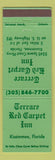 Matchbook Cover - Terrace Red Carpet Inn Kissimmee FL