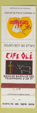 Matchbook Cover - Roberto's Puerto Nuevo Cafe Ole Basilio Badillo