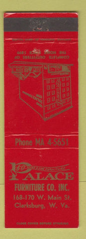 Matchbook Cover - Palace Furniture Clarksburg WV
