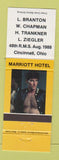 Matchbook Cover - RMS 1988 Cincinnati OH pinup hunk beefcake