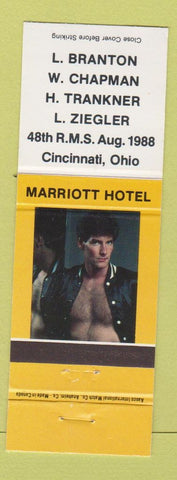 Matchbook Cover - RMS 1988 Cincinnati OH pinup hunk beefcake