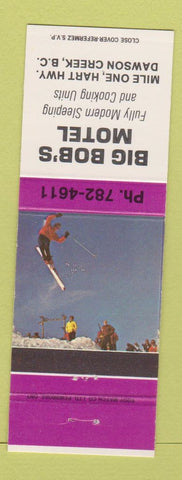 Matchbook Cover - Big Bob's Motel Dawson Creek BC