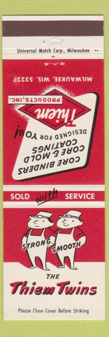 Matchbook Cover - Thiem Twins Core Binders Mold Coatings Milwaukee WI