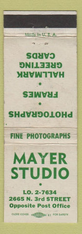 Matchbook Cover - Mayer Studio Photographs Hallmark Cards WEAR