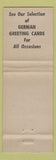 Matchbook Cover - Mayer Studio Photographs Hallmark Cards WEAR