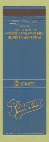 Matchbook Cover - Plagers? Paseo Shopping Center Maryland Heights MO
