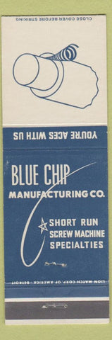 Matchbook Cover - Blue Chip Manufacturing Screw Machine