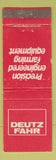 Matchbook Cover - Deutz Fahr Engineering Farm Equipment WEAR