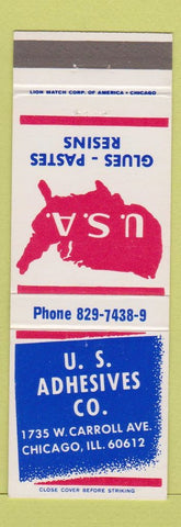 Matchbook Cover - US Adhesives Chicago IL Glues Pastes Resins