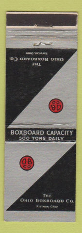 Matchbook Cover - Ohio Boxboard Rittman OH boxes containers